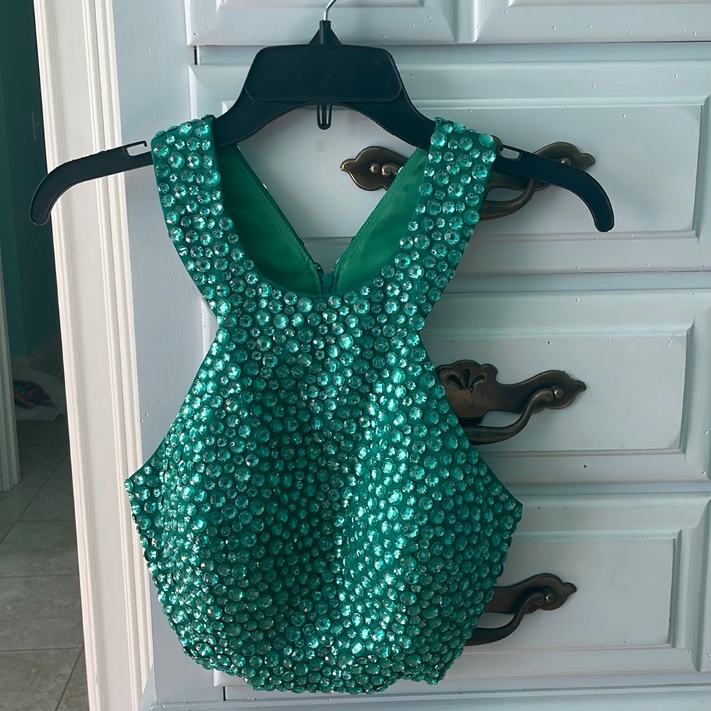 Emerald green matching set